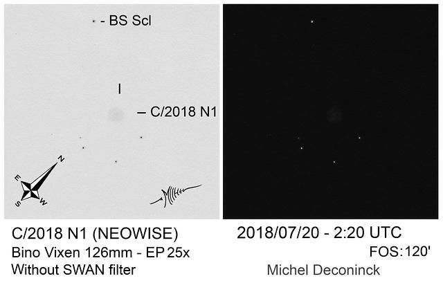 C/2018 N1 (NEOWISE) 2018-Jul-20 Michel Deconinck