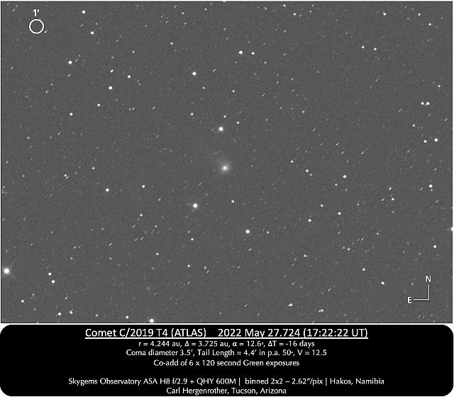 C/2019 T4 (ATLAS) 2022-May-27 Carl Hergenrother
