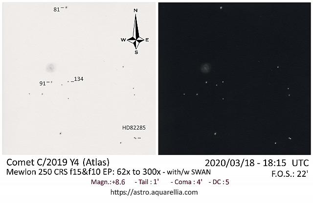 C/2019 Y4 (ATLAS) 2020-Mar-18 Michel Deconinck