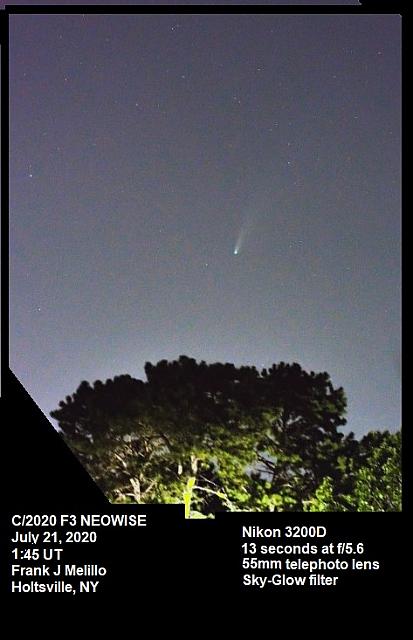 C/2020 F3 (NEOWISE) 2020-Jul-21 Frank J Melillo