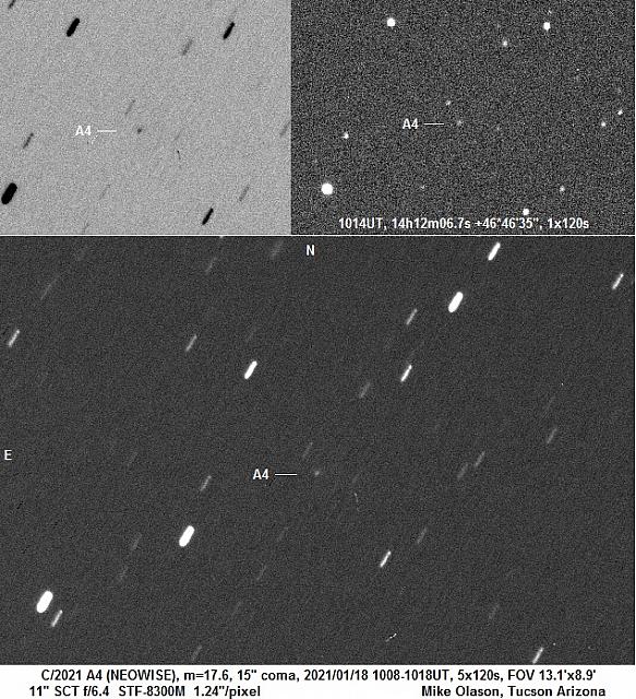 C/2021 A4 (NEOWISE) 2021-Jan-18 Mike Olason