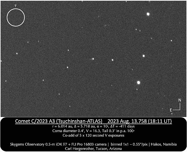 C/2023 A3 (Tsuchinshan-ATLAS) 2023-Aug-13 Carl Hergenrother