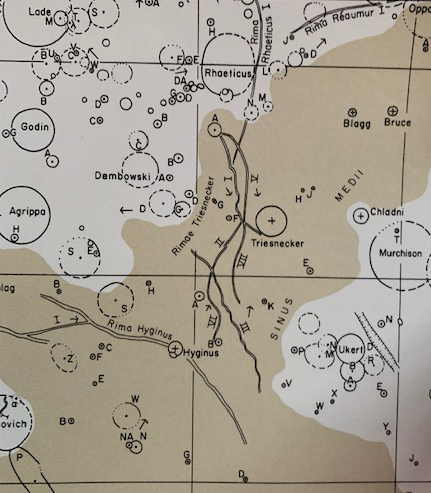 Rima Rhaeticus I Lunar Quadrant Map