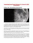 Interesting Lunar Events February 16, 18 and 19, 2024